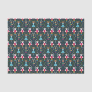 Papel De Seda Patrón de petardos de Navidades verdes