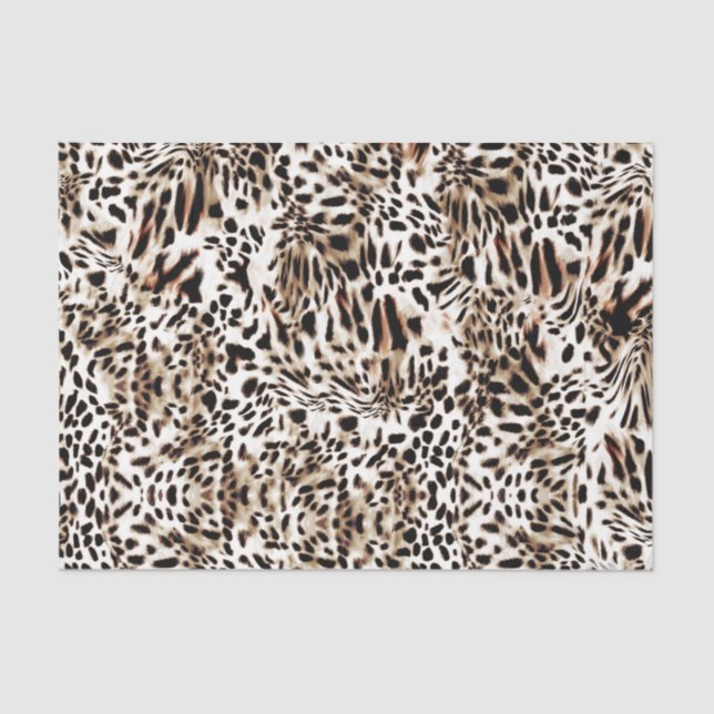 Papel De Seda Patrón de piel de leopardo (Anverso)