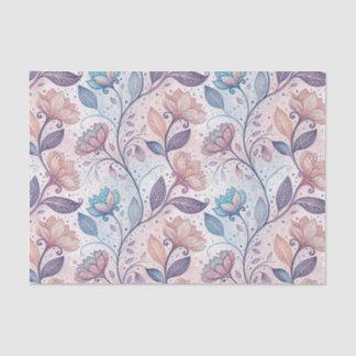 Papel De Seda Patrón de Pintura Abstracta de Acuarela Floral Pas