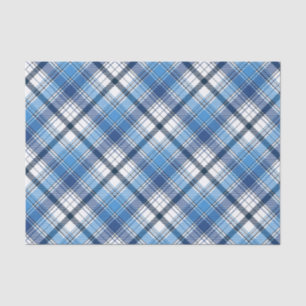 Papel De Seda Patrón de pinza azul y blanco clásico