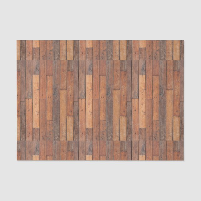 Papel De Seda Patrón de planchas de madera marrón (Anverso)