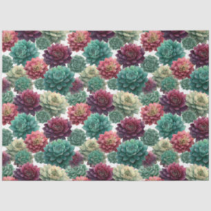 Papel De Seda Patrón de planta suculenta decoupage