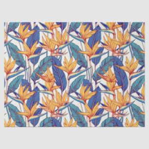 Papel De Seda Patrón de plantas tropicales y flores