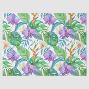 Papel De Seda Patrón de plantas tropicales y flores
