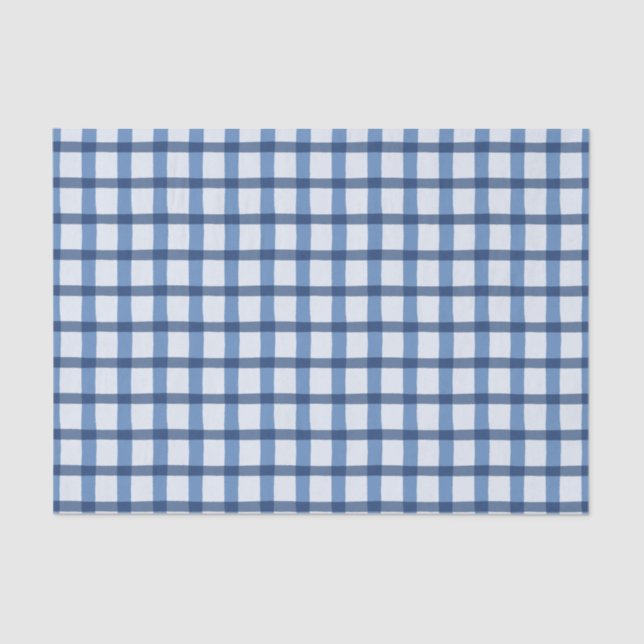 Papel De Seda Patrón de plástico azul y blanco (Anverso)