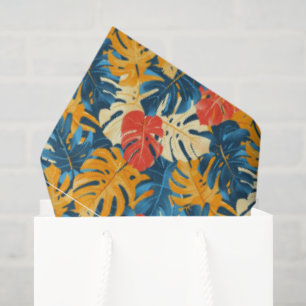 Papel De Seda Patrón de playa de hoja tropical lindo