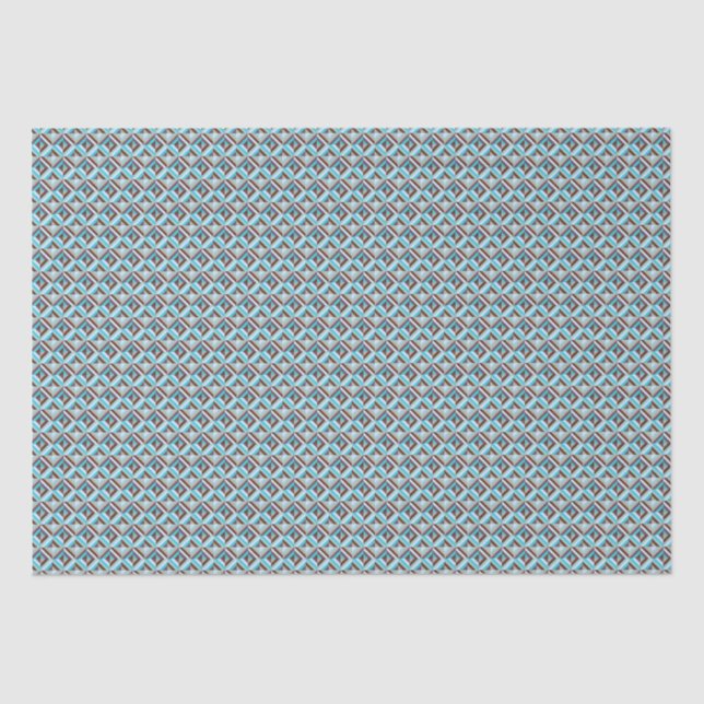 Papel De Seda Patrón de pliegues azul y marrón (Anverso)