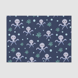 Papel De Seda Patrón de pulpo bajo el mar
