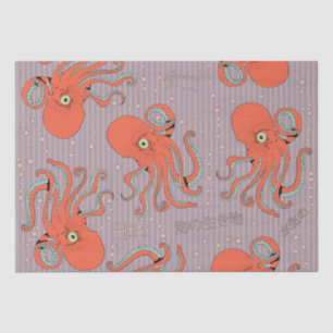 Papel De Seda Patrón de pulpo japonés