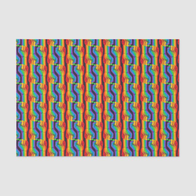 Papel De Seda Patrón de puño arco iris (Anverso)