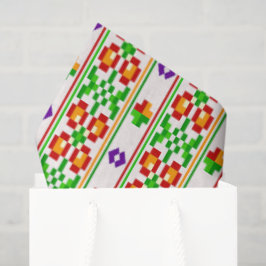 Papel De Seda Patrón de punto cruz boho moderno sin fisuras