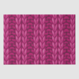 Papel De Seda Patrón de punto de invierno rosa oscuro