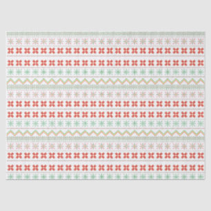 Papel De Seda Patrón de punto de píxeles verde-amarillo-rojo