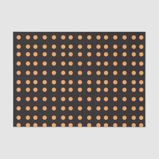 Papel De Seda Patrón de punto de polka de Halloween (Anverso)