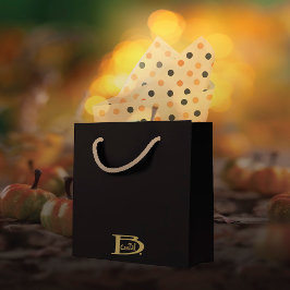 Papel De Seda Patrón de punto de polka de Halloween