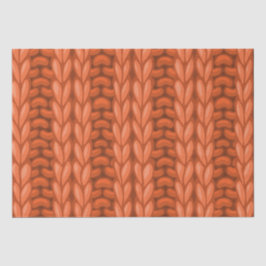 Papel De Seda Patrón de punto lanudo de invierno naranja
