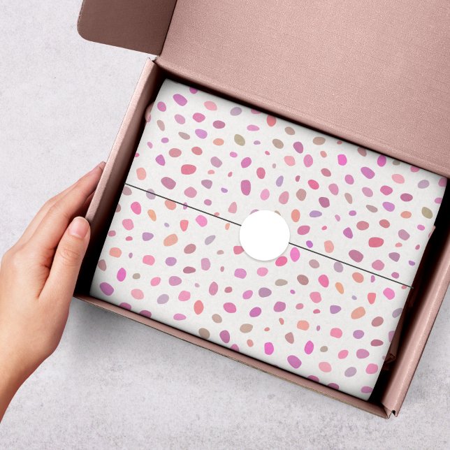 Papel De Seda Patrón de puntos abstractos modernos en rosa (Subido por el creador)