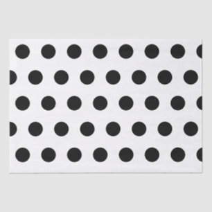 Papel De Seda Patrón de puntos blancos y negros