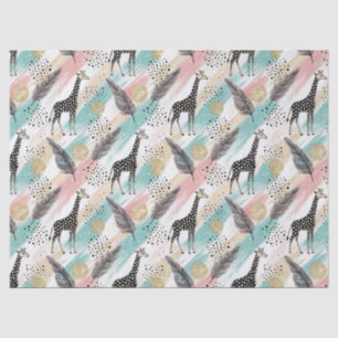 Papel De Seda Patrón de puntos de la jirafa de la polka - Pastel