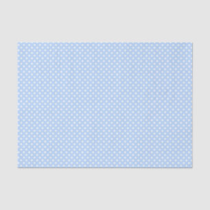 Papel De Seda Patrón de puntos de polka azul pálido y blanco