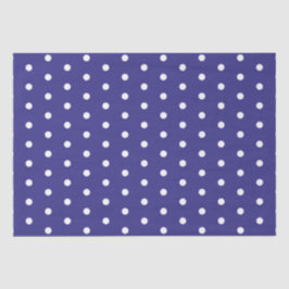 Papel De Seda Patrón de puntos de polka azul y blanco