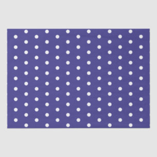 Papel De Seda Patrón de puntos de polka azul y blanco