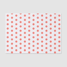 Papel De Seda Patrón de puntos de polka coral