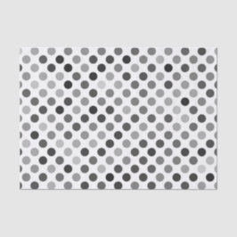 Papel De Seda Patrón de puntos de polka monocromo (puntos blanco