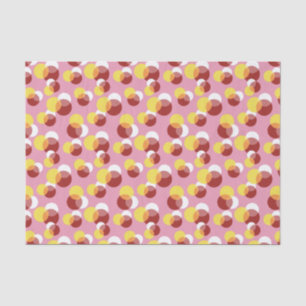 Papel De Seda Patrón de puntos geométricos de polka de Moda rosa