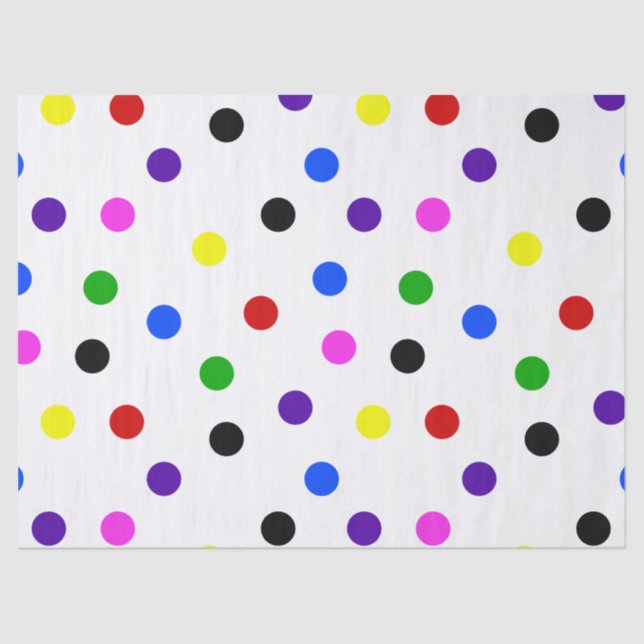 Papel De Seda Patrón de puntos y puntos de Polkadots (Anverso)