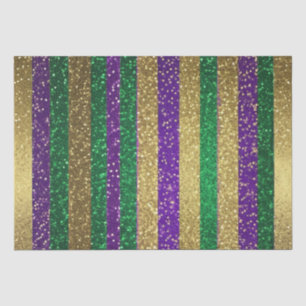 Papel De Seda Patrón de purpurina de Mardi Gras amarillo verde p