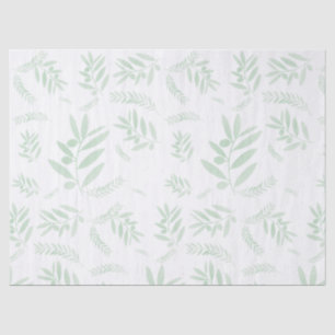 Papel De Seda Patrón de rama de olivo natural