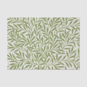 Papel De Seda Patrón de ramas verdes frondosas