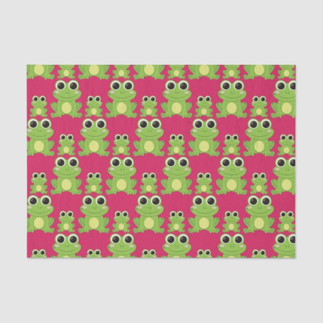 Papel De Seda Patrón de ranas cortas (Anverso)