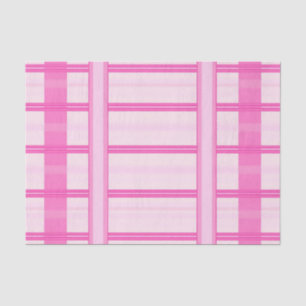 Papel De Seda Patrón de raya de gingham rosa