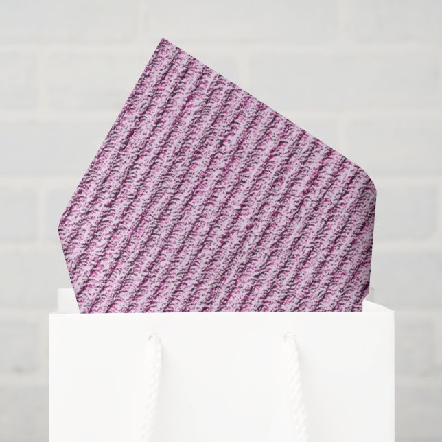 Papel De Seda Patrón de raya de pana rosa casual (Bolsa de regalo)