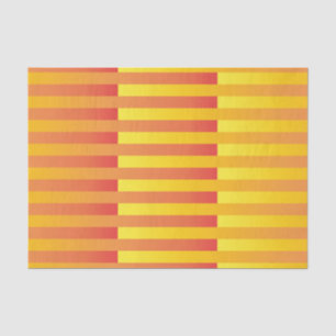 Papel De Seda Patrón de rayas amarillo naranja