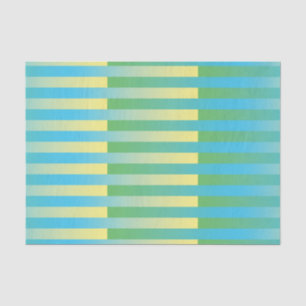 Papel De Seda Patrón de rayas azul amarillo verde