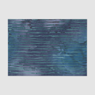 Papel De Seda Patrón de rayas azul marino y azul turquesa