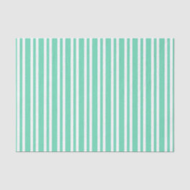 Papel De Seda Patrón de rayas blancas aguamarina