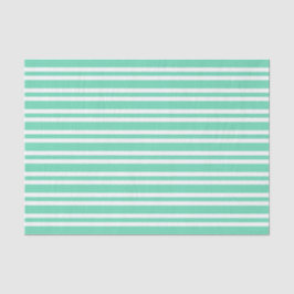 Papel De Seda Patrón de rayas blancas aguamarina