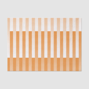 Papel De Seda Patrón de rayas blancas y naranjas