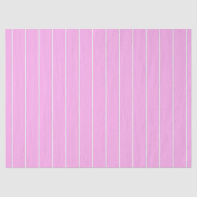 Papel De Seda Patrón de rayas blancas y rosas (Anverso)