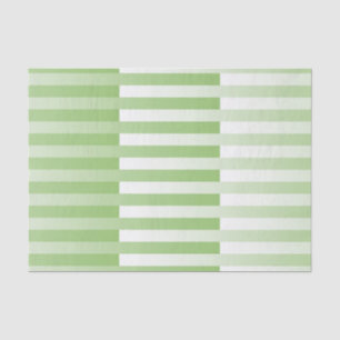 Papel De Seda Patrón de rayas blancas y verdes