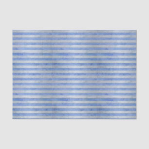 Papel De Seda Patrón de rayas de acuarela azul claro y gris