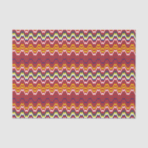 Papel De Seda Patrón de rayas de chevron zigzag africano