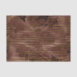 Papel De Seda Patrón de rayas de cobre y borgoña