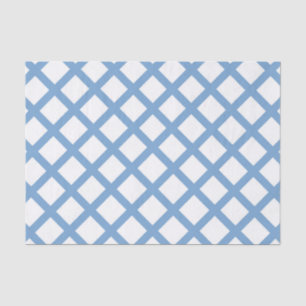 Papel De Seda Patrón de rayas de diamante de cuadros azules y bl