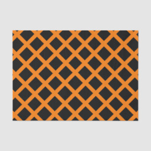 Papel De Seda Patrón de rayas de diamantes de cuadros naranjas y