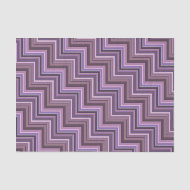 Papel De Seda Patrón de rayas de malva (Anverso)